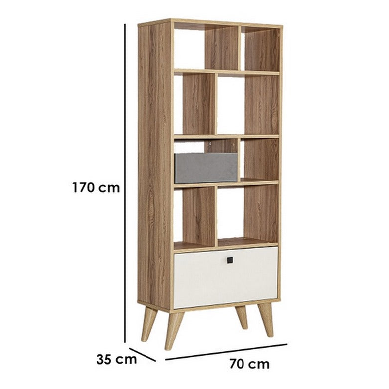 Display Unit Wooden & White - WDU35