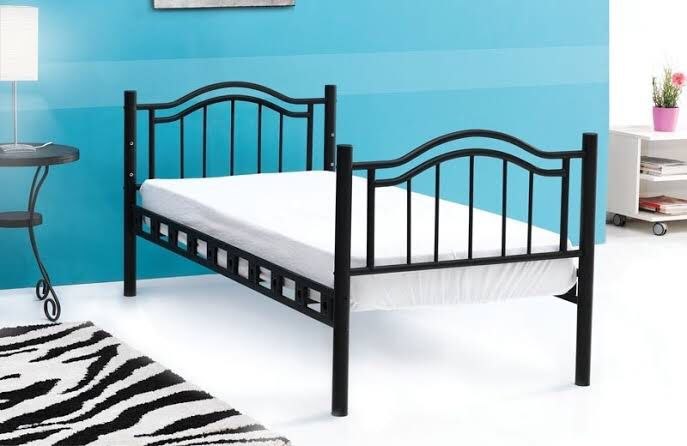 سرير حديد كوين أسود 100x100x200 - BED18