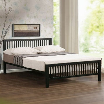 سرير حديدي كينج بإطار أسود 150x110x200 - BED23