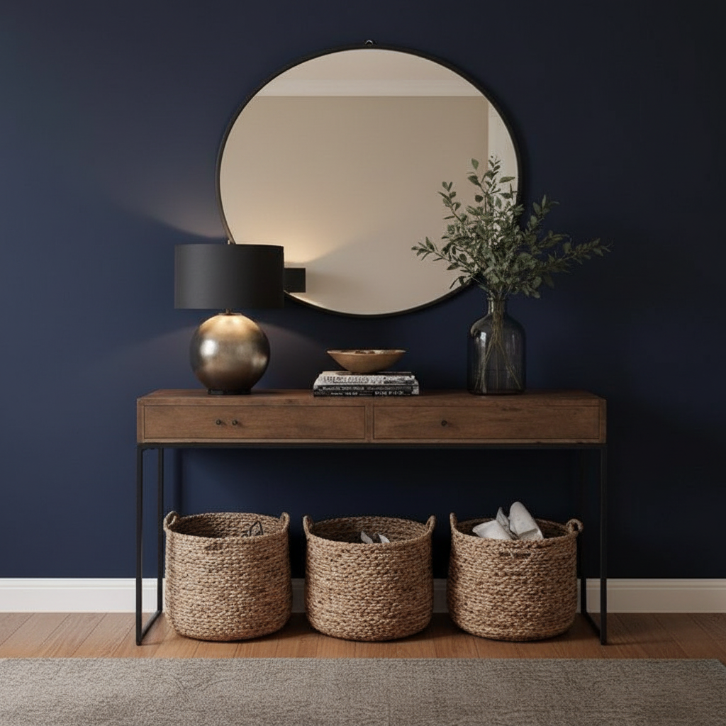 iron console with Mirror and MDF wood - CL15