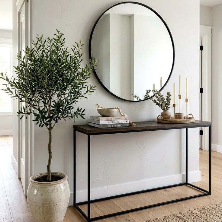 steel console with Mirror and MDF - CL18