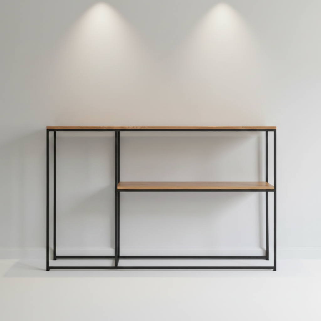 كونسول فولاذي مع رف MDF - CL20