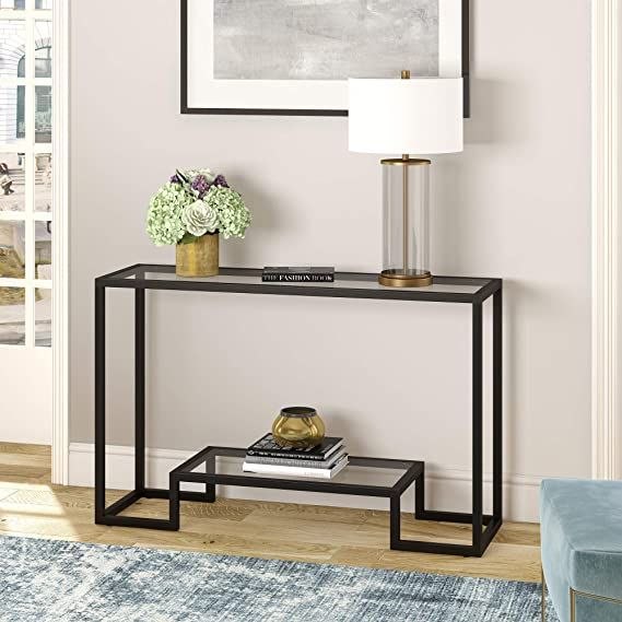 كونسول معدني وزجاج 120x35x90 - CL30