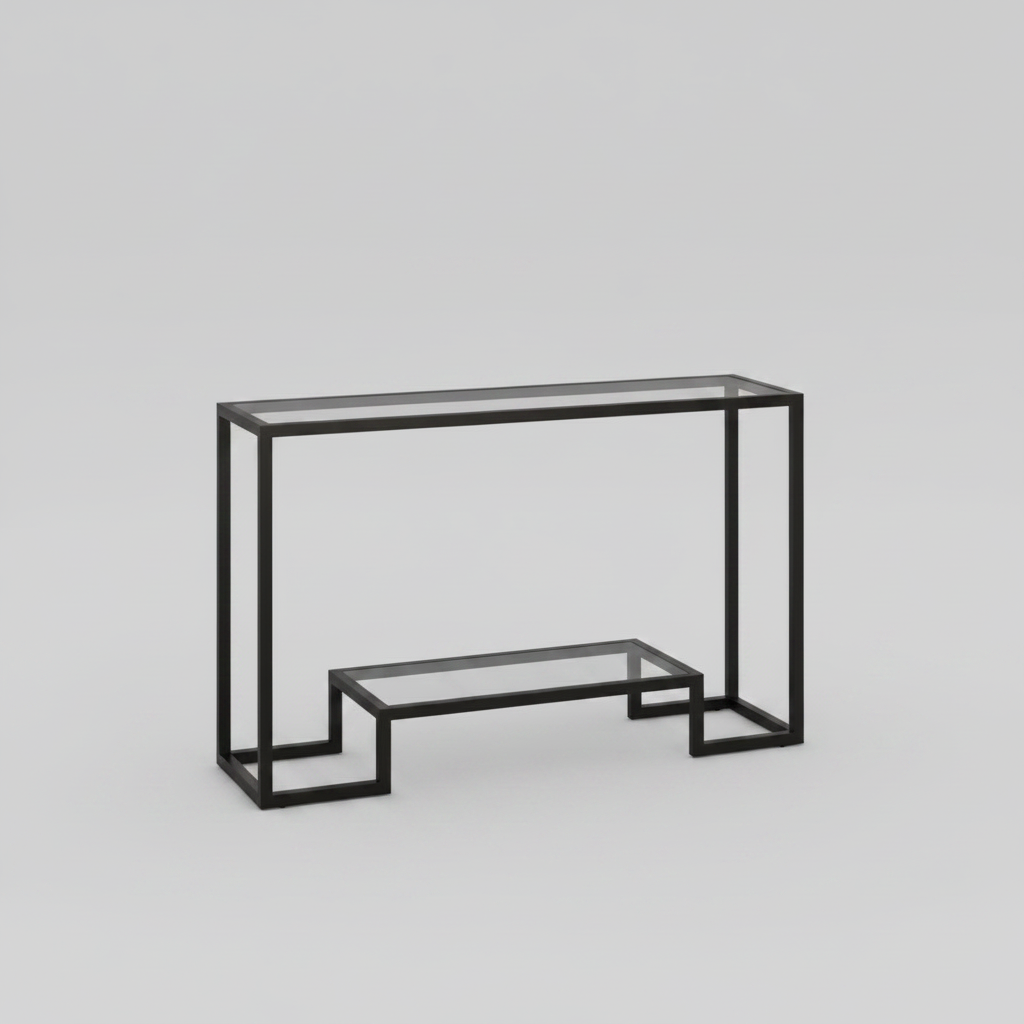 steel console and glass - CL30