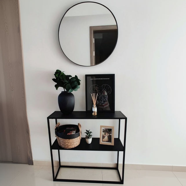 كونسول ستيل مع مرآة وخشب MDF 100x35x90 - CL31