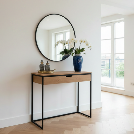 steel console with Mirror 100x35x90 - CL34