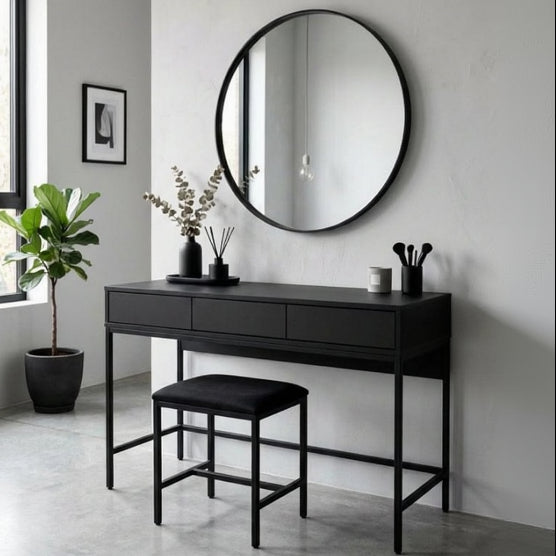 كونسول ستيل بمرآة وكرسي 120x40x90 - CL37