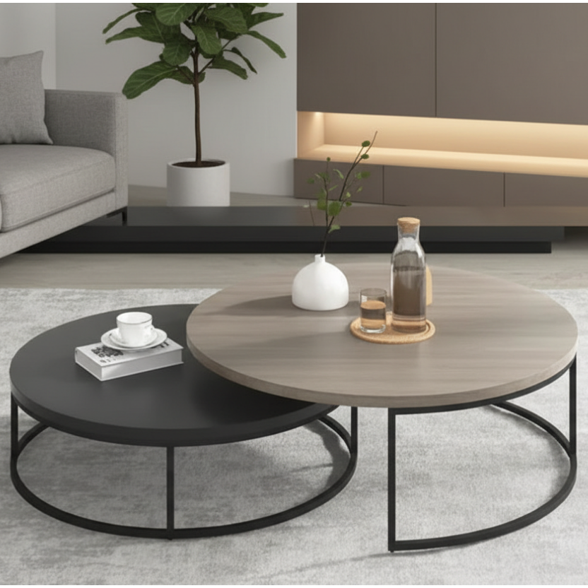 Living Room Set gray and black - TVCT6