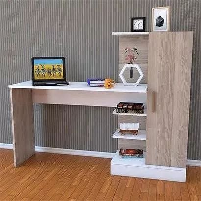 Desk Wooden & White - 140 x 50 x 140 cm - WDSK49