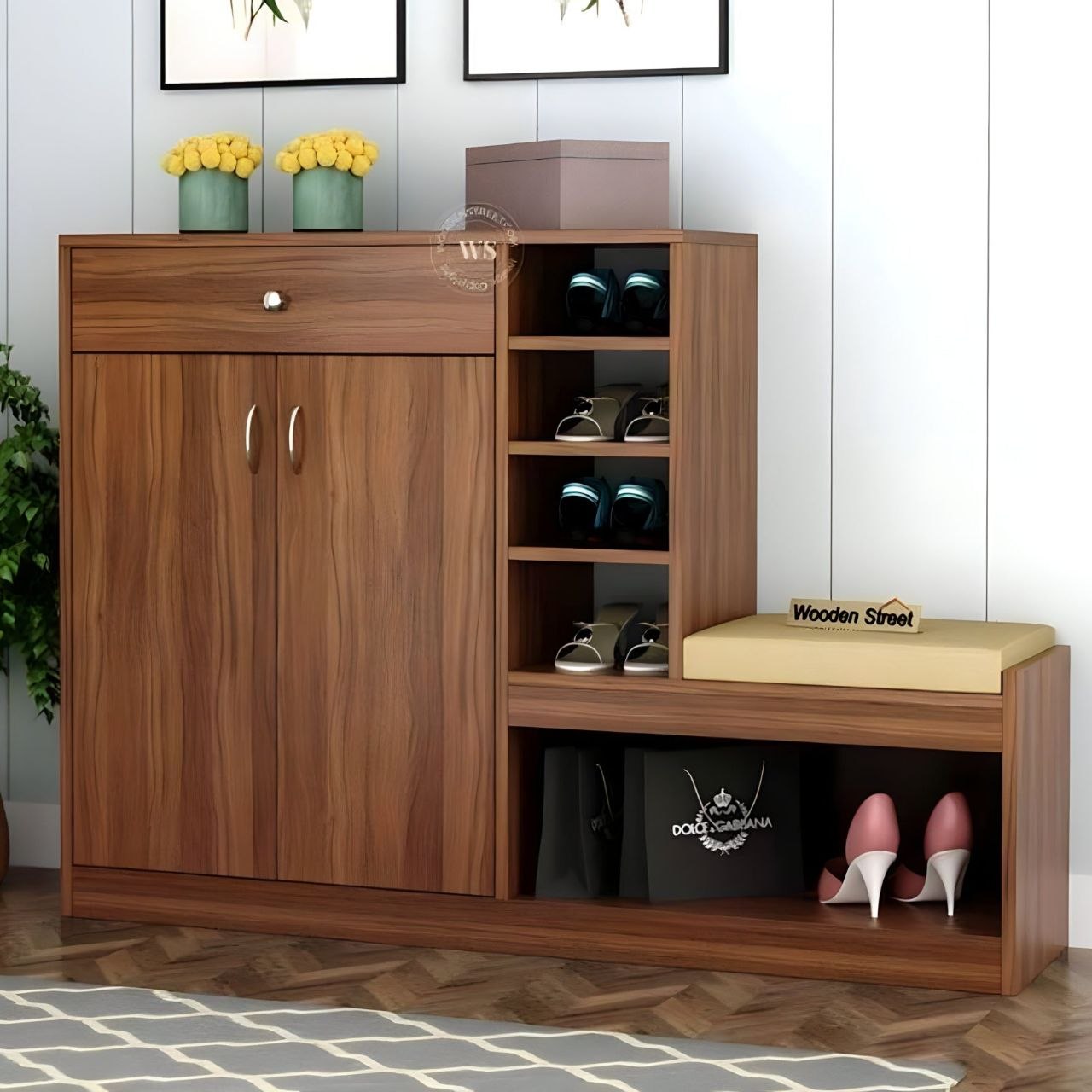 Shoe Closet Wooden - 140 x 40 x 110 cm - WSH73