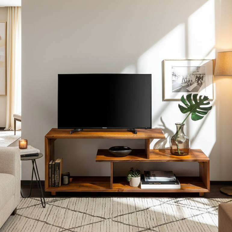 Tv Unit Wooden - 120 x 40 x 50 cm - TVUO8