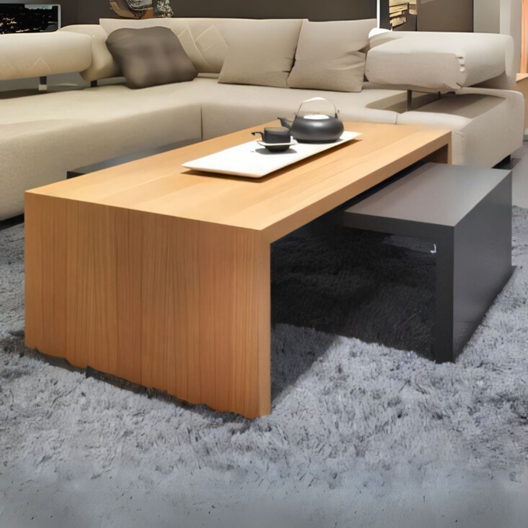 Table Unit Black & Wooden - WCT47