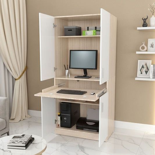 Desk Wooden & White - 80 x 50 x 75 cm - WDSK14