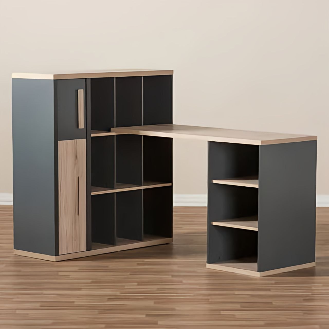 Desk Black & Wooden - 120 x 100 x 75 cm - WDSK32