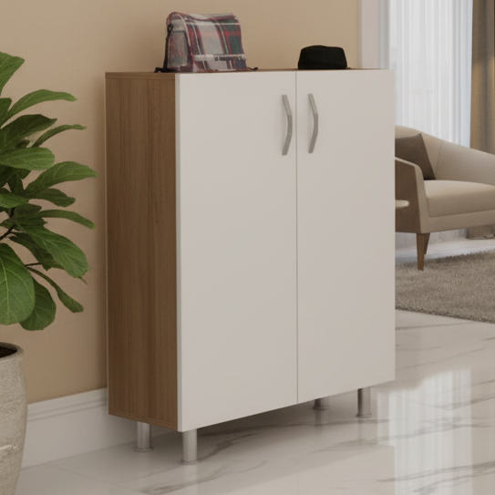 Shoe Closet White & Brown - 70 x 35 x 100 cm - WSH45