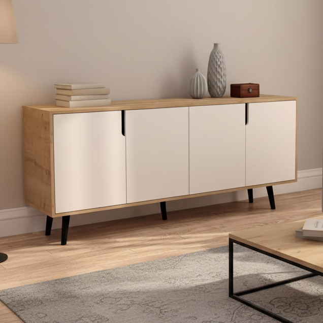Buffet | White & Wooden - BUF59