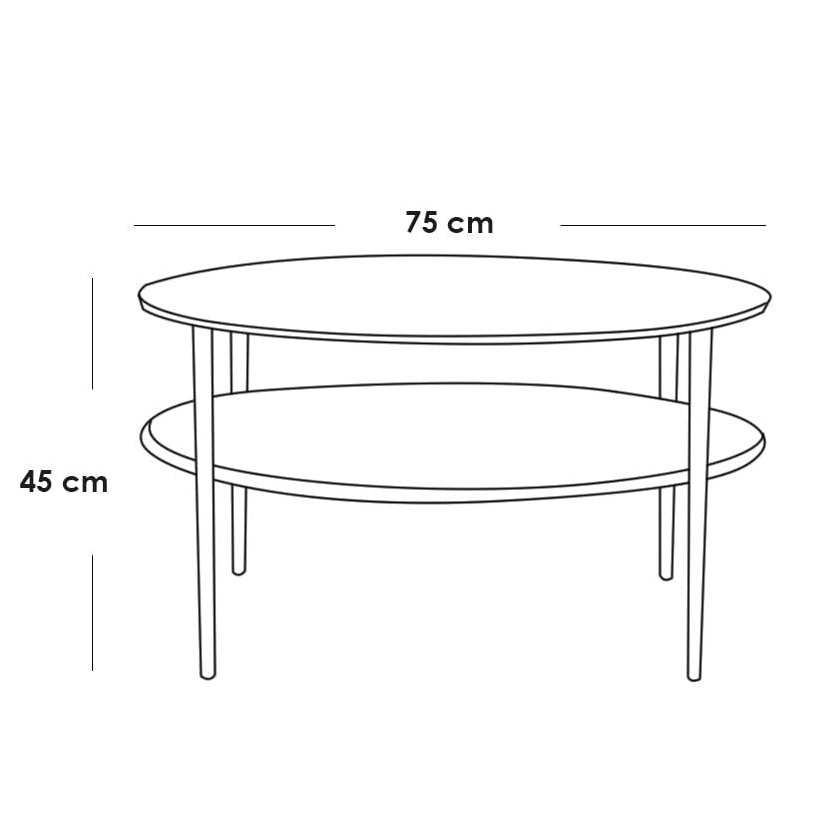 steel center coffee table and MDF wood 75×45 - AA19