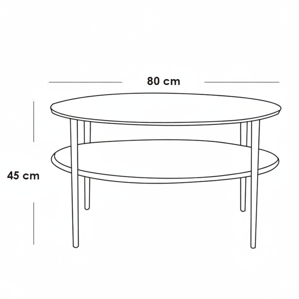 steel center coffee table and MDF wood 75×45 - AA21