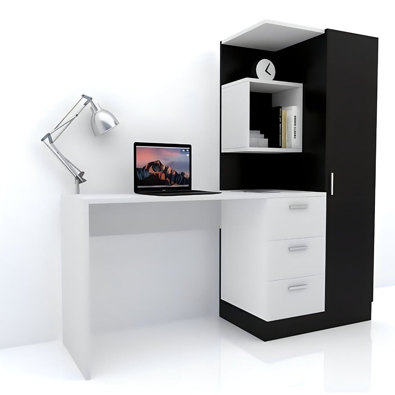 Desk Black & White - 120 x 50 x 160 cm - WDSK10