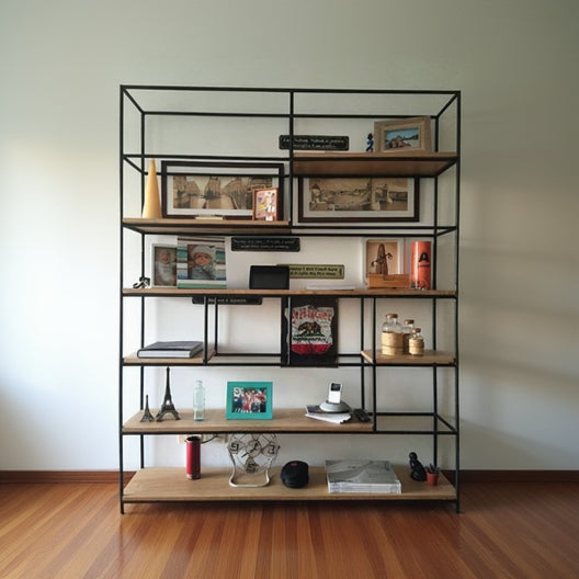 Iron and MDF wood Display unit - SW47