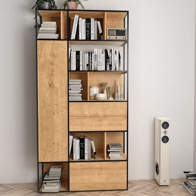 Cabinet with Display Unit steel and MDF 200x100x40 - SWD7