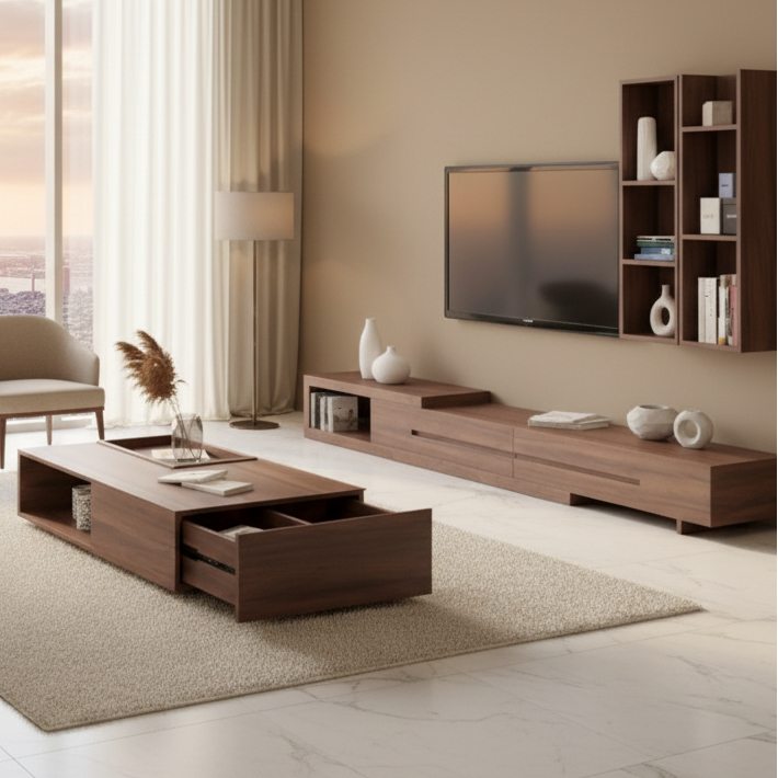 Living Room Set Brown - TVCT43