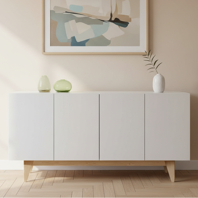 Buffet White and Beige - BUF36