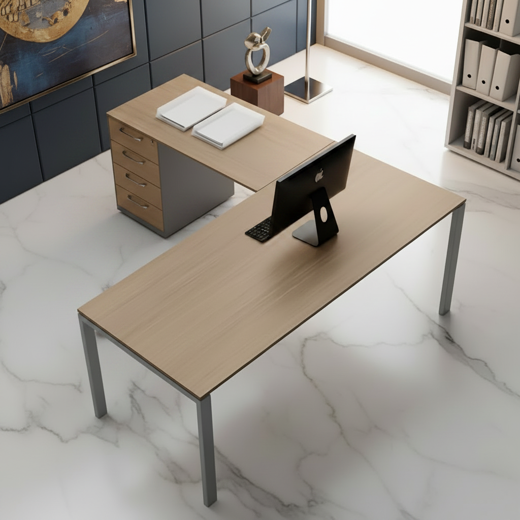 Desk Wooden - 160 x 160 x 75 cm - WDSK24