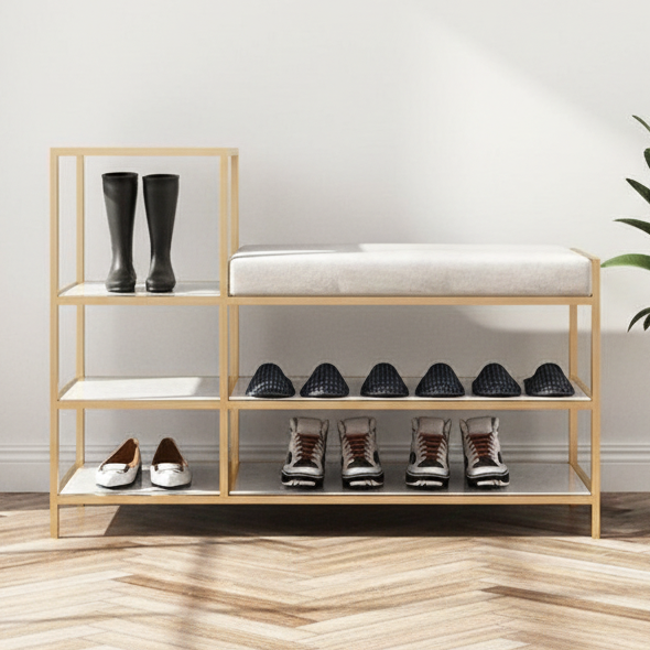 Iron gold shoe bench - SRS44