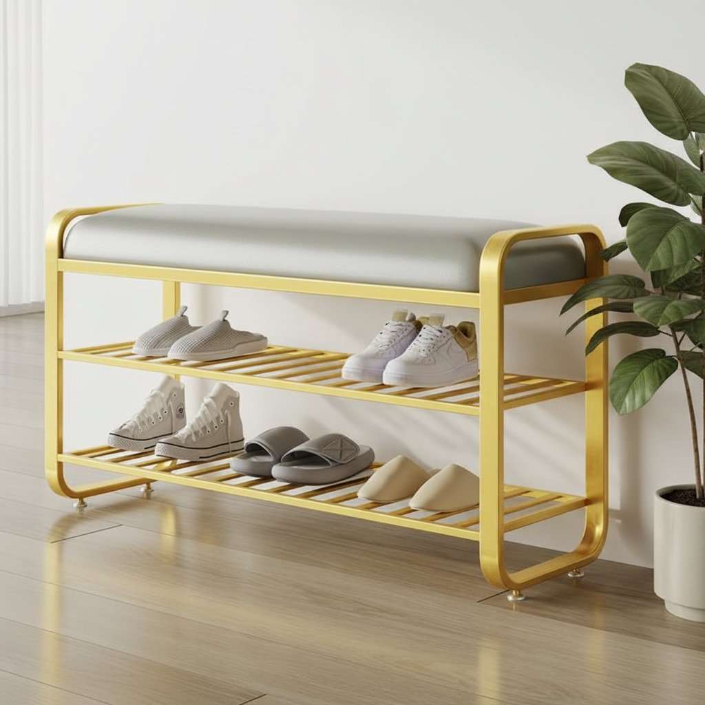 Iron gold shoe bench - SRS46