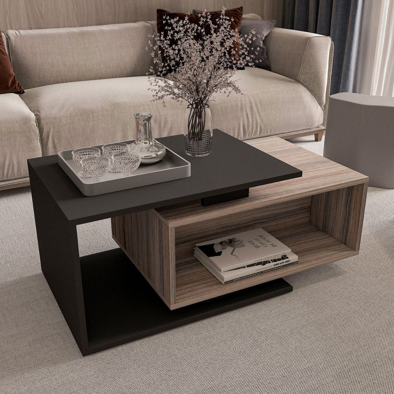 Table Unit Black & Grey - WCT42