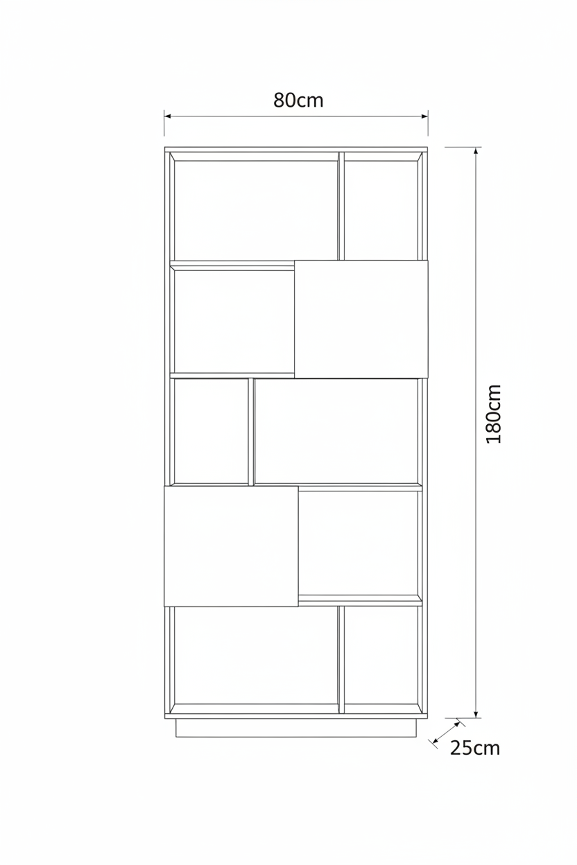 Display Unit Wooden & White - WDU22