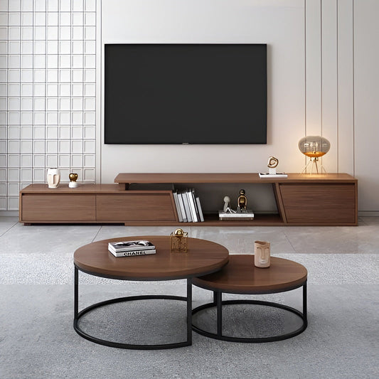 TV Unit and Coffee Table brown and black - TVCT1