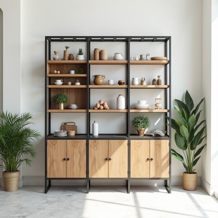 Cabinet With Open Shelves