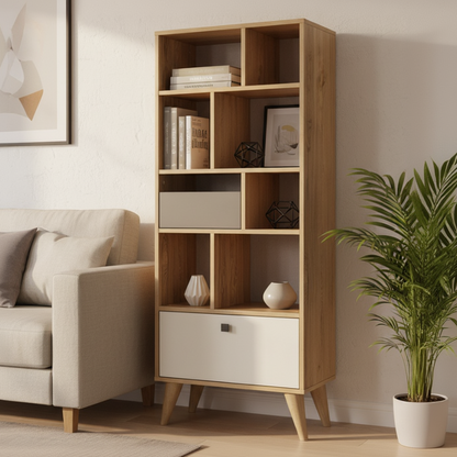 Display Unit Wooden & White - WDU35