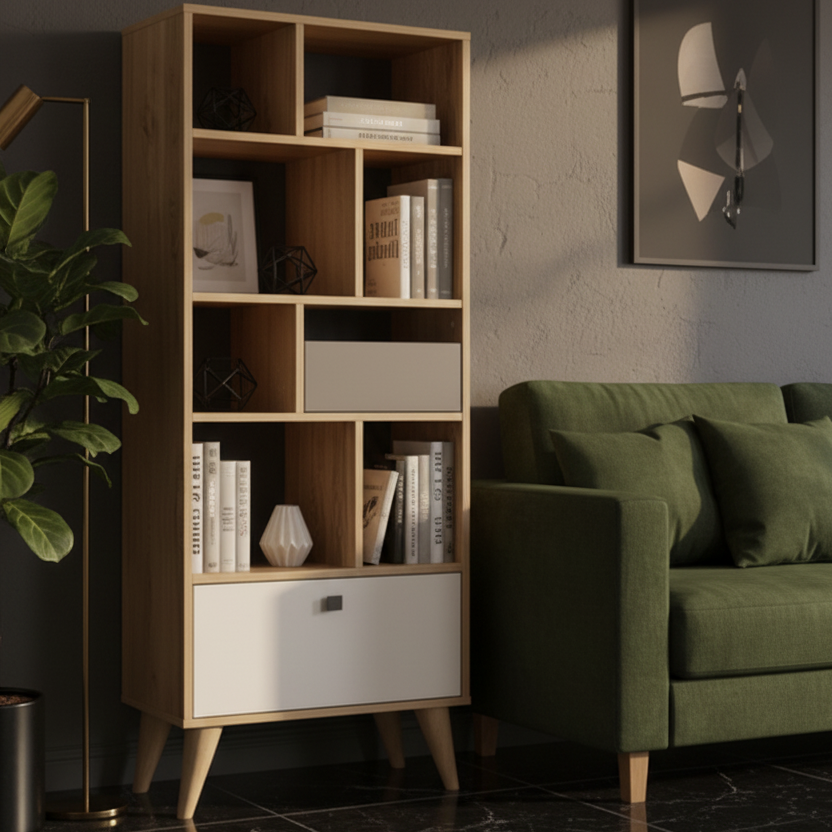 Display Unit Wooden & White - WDU35