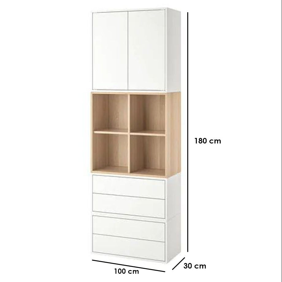 Display Unit Wooden & White - WDU39