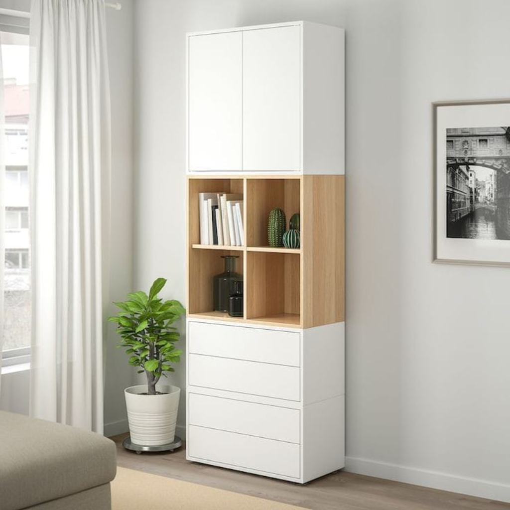 Display Unit Wooden & White - WDU39