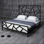 سرير ملكي حديدي بإطار أسود 150x140x200 - BED14