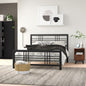 سرير ملكي حديد بإطار أسود 150x110x200 - BED17