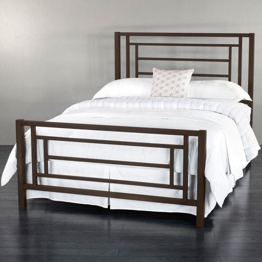 سرير ملكي حديد بإطار بني 150x120x200 - BED21