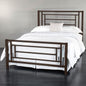 سرير ملكي حديد بإطار بني 150x120x200 - BED21