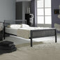 سرير حديد كينج بإطار أسود 150x110x200 - BED27