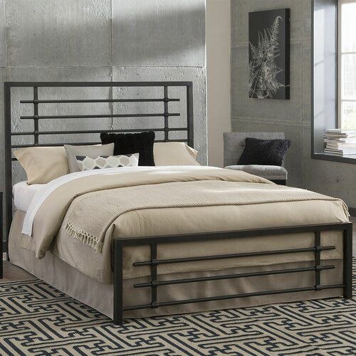 سرير ملكي حديدي بإطار أسود 150x120x200 - BED5