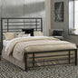 سرير ملكي حديدي بإطار أسود 150x120x200 - BED5