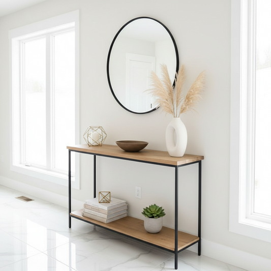 كونسول ستيل بمرآة و MDF - CL16