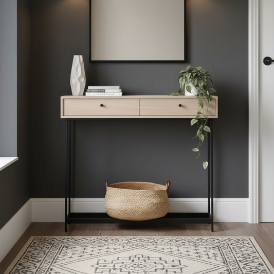 steel console with MDF shelf - CL19