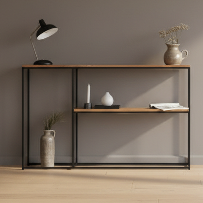 كونسول فولاذي مع رف MDF - CL20