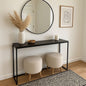 steel console with Mirror and MDF wood 120x40x90  - CL25