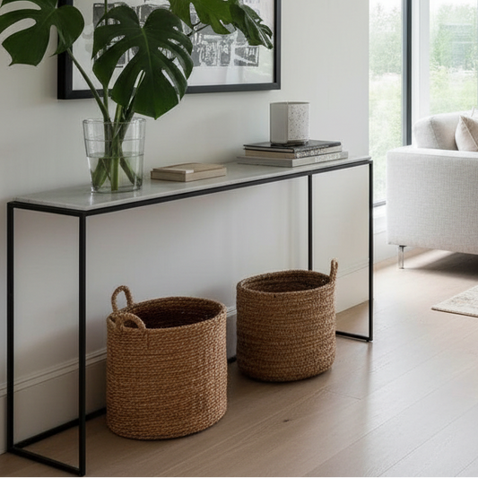 steel console and MDF wood 120x35x90  - CL27
